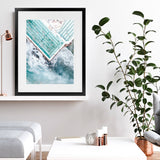 Shop Bondi Pool Aerial II Photo Art Print-Blue, Coastal, Green, Photography, Portrait, Tropical, View All-framed poster wall decor artwork