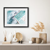 Shop Bondi Pool Aerial III Photo Art Print-Blue, Coastal, Green, Horizontal, Landscape, Photography, Rectangle, View All-framed poster wall decor artwork