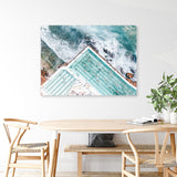 Shop Bondi Pool Aerial IV Photo Canvas Art Print-Blue, Coastal, Green, Landscape, Photography, Photography Canvas Prints, Tropical, View All-framed wall decor artwork