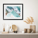 Shop Bondi Pool Aerial IV Photo Art Print-Blue, Coastal, Green, Landscape, Photography, Tropical, View All-framed poster wall decor artwork
