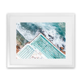 Shop Bondi Pool Aerial IV Photo Art Print-Blue, Coastal, Green, Landscape, Photography, Tropical, View All-framed poster wall decor artwork