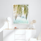 Shop Palm Shade Photo Art Print-Boho, Coastal, Green, Photography, Portrait, Tropical, View All-framed poster wall decor artwork
