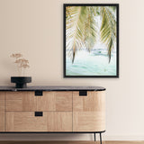 Shop Palm Shade Photo Canvas Art Print-Boho, Coastal, Green, Photography, Photography Canvas Prints, Portrait, Tropical, View All-framed wall decor artwork