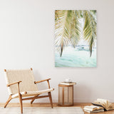 Shop Palm Shade Photo Canvas Art Print-Boho, Coastal, Green, Photography, Photography Canvas Prints, Portrait, Tropical, View All-framed wall decor artwork
