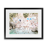 Shop Acquaviva Beach Photo Art Print-Amalfi Coast Italy, Blue, Coastal, Green, Landscape, Neutrals, Photography, View All-framed poster wall decor artwork