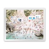 Shop Acquaviva Beach Photo Art Print-Amalfi Coast Italy, Blue, Coastal, Green, Landscape, Neutrals, Photography, View All-framed poster wall decor artwork
