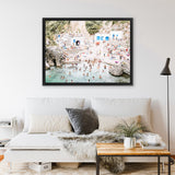 Shop Acquaviva Beach Photo Canvas Art Print-Amalfi Coast Italy, Coastal, Green, Landscape, Neutrals, Photography, Photography Canvas Prints, View All-framed wall decor artwork