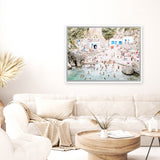 Shop Acquaviva Beach Photo Canvas Art Print-Amalfi Coast Italy, Coastal, Green, Landscape, Neutrals, Photography, Photography Canvas Prints, View All-framed wall decor artwork