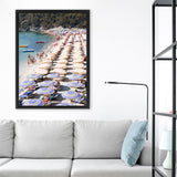 Shop Elba Beach I Photo Canvas Art Print-Blue, Coastal, Photography, Photography Canvas Prints, Portrait, Rectangle, View All-framed wall decor artwork