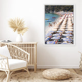 Shop Elba Beach I Photo Canvas Art Print-Blue, Coastal, Photography, Photography Canvas Prints, Portrait, Rectangle, View All-framed wall decor artwork