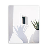 Shop Cactus Shadow Photo Art Print-Boho, Botanicals, Coastal, Greece, Hamptons, Photography, Portrait, Tropical, View All, White-framed poster wall decor artwork