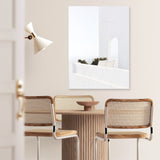 Shop Santorini Balcony Photo Canvas Art Print-Boho, Coastal, Greece, Hamptons, Photography, Photography Canvas Prints, Portrait, View All, White-framed wall decor artwork