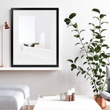 Shop Santorini Balcony Photo Art Print-Boho, Coastal, Greece, Hamptons, Photography, Portrait, View All, White-framed poster wall decor artwork