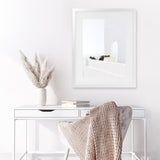 Shop Santorini Balcony Photo Art Print-Boho, Coastal, Greece, Hamptons, Photography, Portrait, View All, White-framed poster wall decor artwork
