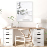 Shop Santorini Olive Branch Photo Art Print-Boho, Botanicals, Coastal, Greece, Green, Hamptons, Photography, Portrait, Tropical, View All, White-framed poster wall decor artwork