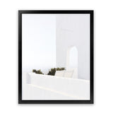 Shop Santorini Balcony Photo Art Print-Boho, Coastal, Greece, Hamptons, Photography, Portrait, View All, White-framed poster wall decor artwork