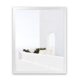 Shop Santorini Balcony Photo Art Print-Boho, Coastal, Greece, Hamptons, Photography, Portrait, View All, White-framed poster wall decor artwork