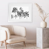 Shop Island Coconut Palms Photo Art Print-Black, Boho, Coastal, Landscape, Photography, Tropical, View All, White-framed poster wall decor artwork