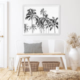 Shop Island Coconut Palms Photo Art Print-Black, Boho, Coastal, Landscape, Photography, Tropical, View All, White-framed poster wall decor artwork