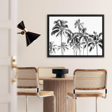 Shop Island Coconut Palms Photo Canvas Art Print-Black, Boho, Coastal, Landscape, Photography, Photography Canvas Prints, Tropical, View All, White-framed wall decor artwork