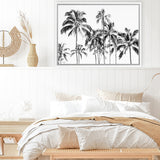 Shop Island Coconut Palms Photo Canvas Art Print-Black, Boho, Coastal, Landscape, Photography, Photography Canvas Prints, Tropical, View All, White-framed wall decor artwork