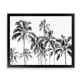 Shop Island Coconut Palms Photo Art Print-Black, Boho, Coastal, Landscape, Photography, Tropical, View All, White-framed poster wall decor artwork