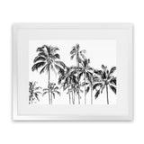 Shop Island Coconut Palms Photo Art Print-Black, Boho, Coastal, Landscape, Photography, Tropical, View All, White-framed poster wall decor artwork