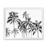 Shop Island Coconut Palms Photo Art Print-Black, Boho, Coastal, Landscape, Photography, Tropical, View All, White-framed poster wall decor artwork