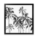 Shop Island Coconut Palms (Square) Photo Art Print-Black, Boho, Photography, Square, Tropical, View All, White-framed poster wall decor artwork