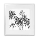 Shop Island Coconut Palms (Square) Photo Art Print-Black, Boho, Photography, Square, Tropical, View All, White-framed poster wall decor artwork