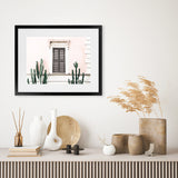 Shop Cactus Villa I Photo Art Print-Boho, Green, Landscape, Moroccan Days, Photography, Pink, Tropical, View All-framed poster wall decor artwork
