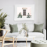 Shop Cactus Villa I Photo Art Print-Boho, Green, Landscape, Moroccan Days, Photography, Pink, Tropical, View All-framed poster wall decor artwork