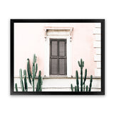 Shop Cactus Villa I Photo Art Print-Boho, Green, Landscape, Moroccan Days, Photography, Pink, Tropical, View All-framed poster wall decor artwork