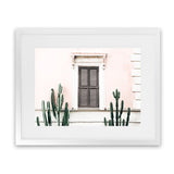 Shop Cactus Villa I Photo Art Print-Boho, Green, Landscape, Moroccan Days, Photography, Pink, Tropical, View All-framed poster wall decor artwork