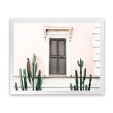 Shop Cactus Villa I Photo Art Print-Boho, Green, Landscape, Moroccan Days, Photography, Pink, Tropical, View All-framed poster wall decor artwork
