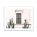 Shop Cactus Villa I Photo Art Print-Boho, Green, Landscape, Moroccan Days, Photography, Pink, Tropical, View All-framed poster wall decor artwork