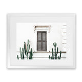 Shop Cactus Villa II Photo Art Print-Boho, Green, Landscape, Moroccan Days, Photography, Tropical, View All, White-framed poster wall decor artwork