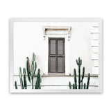 Shop Cactus Villa II Photo Art Print-Boho, Green, Landscape, Moroccan Days, Photography, Tropical, View All, White-framed poster wall decor artwork