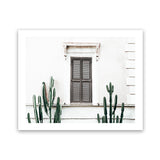 Shop Cactus Villa II Photo Art Print-Boho, Green, Landscape, Moroccan Days, Photography, Tropical, View All, White-framed poster wall decor artwork