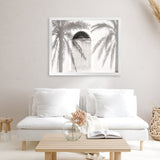 Shop Pastel Palm Shadows II Photo Art Print-Boho, Coastal, Greece, Landscape, Moroccan Days, Neutrals, Photography, Tropical, View All, White-framed poster wall decor artwork