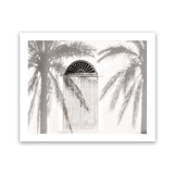 Shop Pastel Palm Shadows II Photo Art Print-Boho, Coastal, Greece, Landscape, Moroccan Days, Neutrals, Photography, Tropical, View All, White-framed poster wall decor artwork
