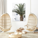 Shop Palm Courtyard Photo Canvas Art Print-Boho, Coastal, Greece, Green, Moroccan Days, Photography, Photography Canvas Prints, Portrait, Tropical, View All-framed wall decor artwork
