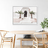 Shop Moroccan Entrance Photo Canvas Art Print-Boho, Landscape, Moroccan Days, Neutrals, Photography, Photography Canvas Prints, Pink, Tropical, View All-framed wall decor artwork