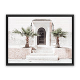Shop Moroccan Entrance Photo Canvas Art Print-Boho, Landscape, Moroccan Days, Neutrals, Photography, Photography Canvas Prints, Pink, Tropical, View All-framed wall decor artwork