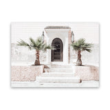 Shop Moroccan Entrance Photo Canvas Art Print-Boho, Landscape, Moroccan Days, Neutrals, Photography, Photography Canvas Prints, Pink, Tropical, View All-framed wall decor artwork
