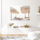 Shop Palm Parasols Photo Canvas Art Print-Amalfi Coast Italy, Brown, Coastal, Greece, Landscape, Photography, Photography Canvas Prints, Tropical, View All-framed wall decor artwork