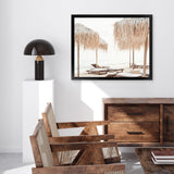 Shop Palm Parasols Photo Art Print-Amalfi Coast Italy, Brown, Coastal, Greece, Landscape, Photography, Tropical, View All-framed poster wall decor artwork