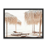 Shop Palm Parasols Photo Canvas Art Print-Amalfi Coast Italy, Brown, Coastal, Greece, Landscape, Photography, Photography Canvas Prints, Tropical, View All-framed wall decor artwork