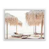 Shop Palm Parasols Photo Canvas Art Print-Amalfi Coast Italy, Brown, Coastal, Greece, Landscape, Photography, Photography Canvas Prints, Tropical, View All-framed wall decor artwork