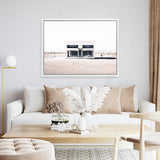 Shop Marfa Desert I Photo Canvas Art Print-Hamptons, Horizontal, Landscape, Neutrals, Photography, Photography Canvas Prints, Rectangle, View All, White-framed wall decor artwork